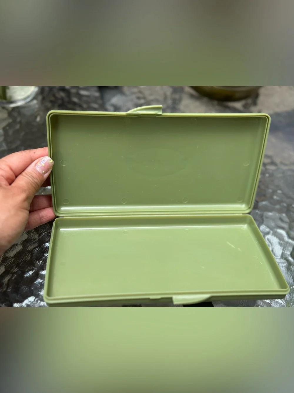 RARE 2009 Cake by Petunia Pickle Bottom Cameo Clutch Green Velvet Diaper Bag